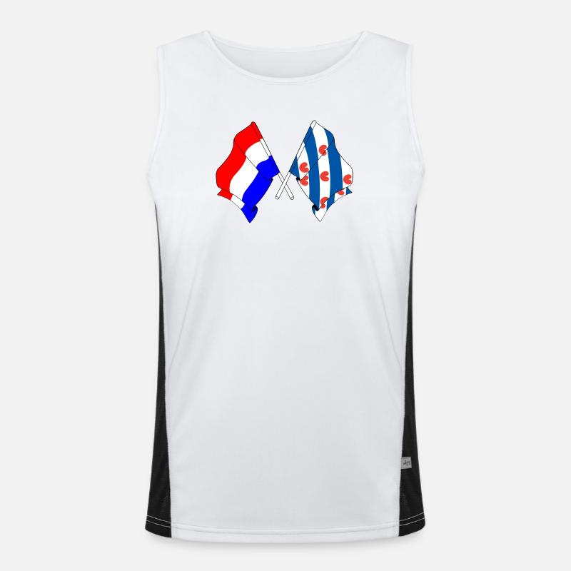 Drapeau des Pays-Bas, Frise croisé Débardeur respirant contrasté Homme 