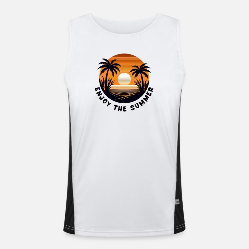 Genießen Sie den Sommer Funktionelles Kontrast-Tank Top für Männer 
