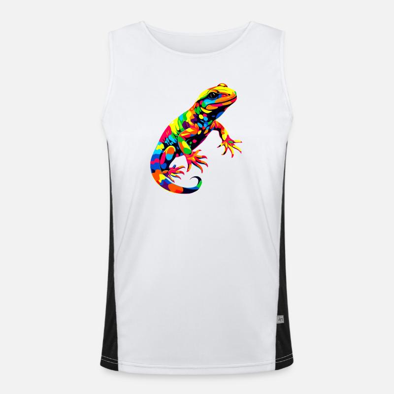 Salamanders, newts, tailed amphibians, fire salamanders Men's Functional Contrast Tank Top 