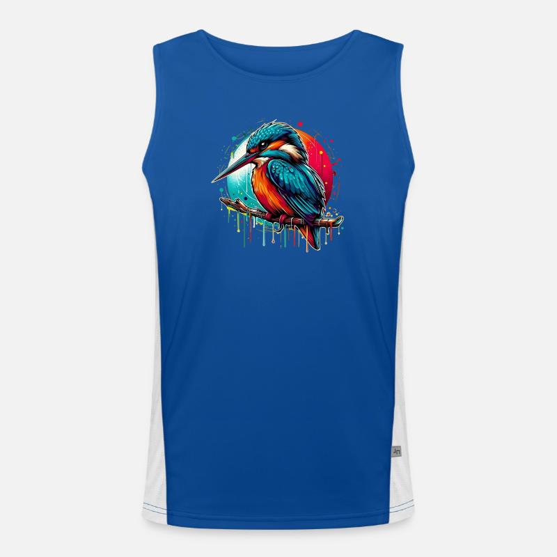 Eisvogel Funktionelles Kontrast-Tank Top für Männer 