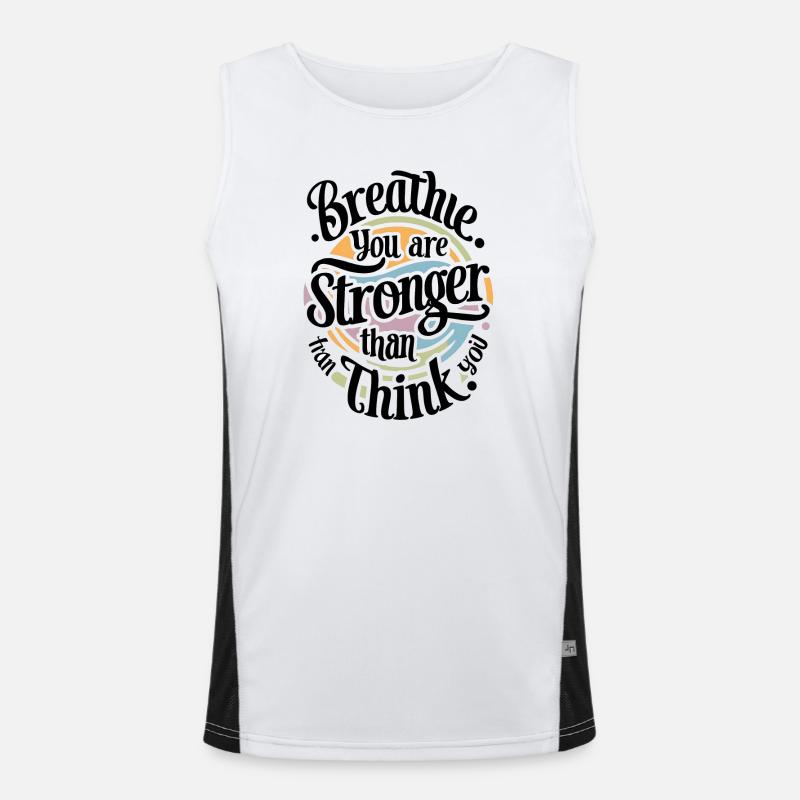 Inspirational Wisdom Typography Men's Functional Contrast Tank Top 