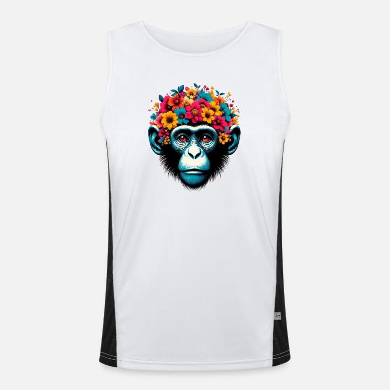 Affe Funktionelles Kontrast-Tank Top für Männer 