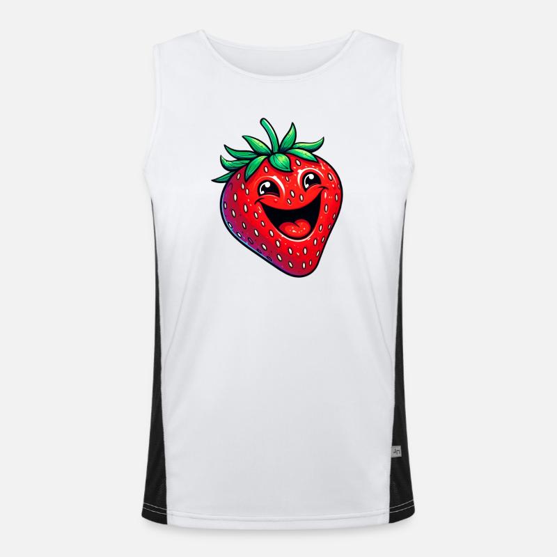 Strawberry Strawberries Men's Functional Contrast Tank Top 