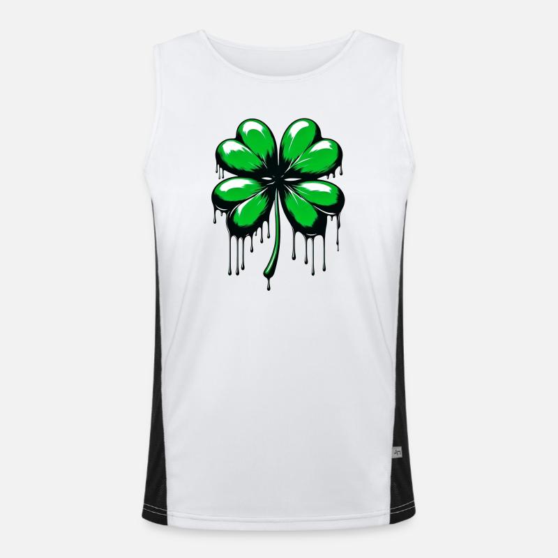 Four-leaf clover Men's Functional Contrast Tank Top 