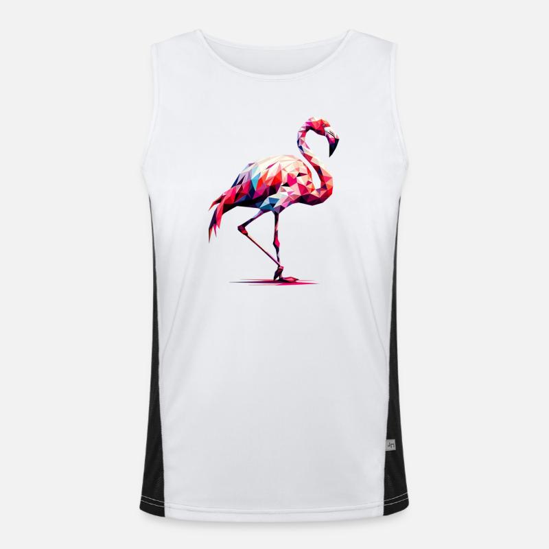 Flamant rose polygonal Débardeur respirant contrasté Homme 