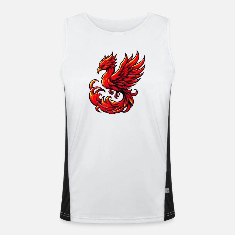 Roter Phönix Funktionelles Kontrast-Tank Top für Männer 