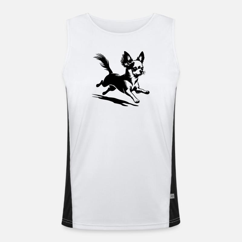 Chihuahua Funktionelles Kontrast-Tank Top für Männer 