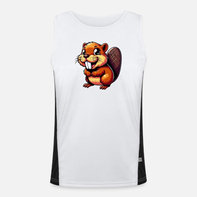 Bieber Funktionelles Kontrast-Tank Top für Männer 