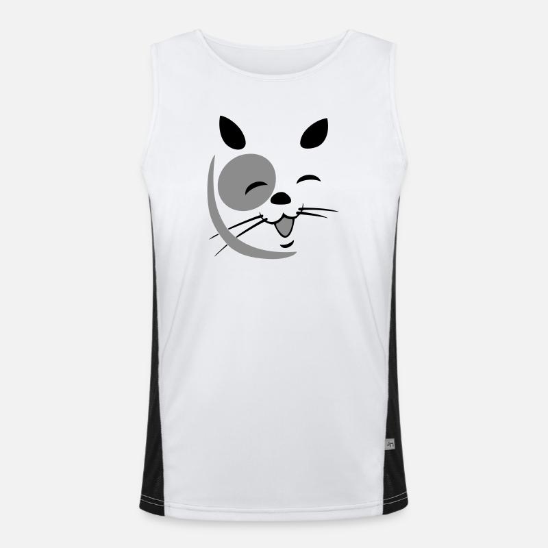 Visage de chat Débardeur respirant contrasté Homme 