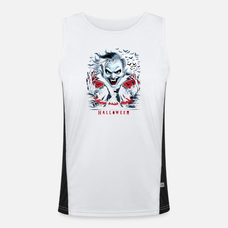 Gothic Halloween Horror Funktionelles Kontrast-Tank Top für Männer 
