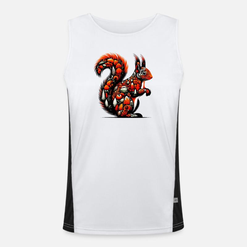 Eichhörnchen Funktionelles Kontrast-Tank Top für Männer 