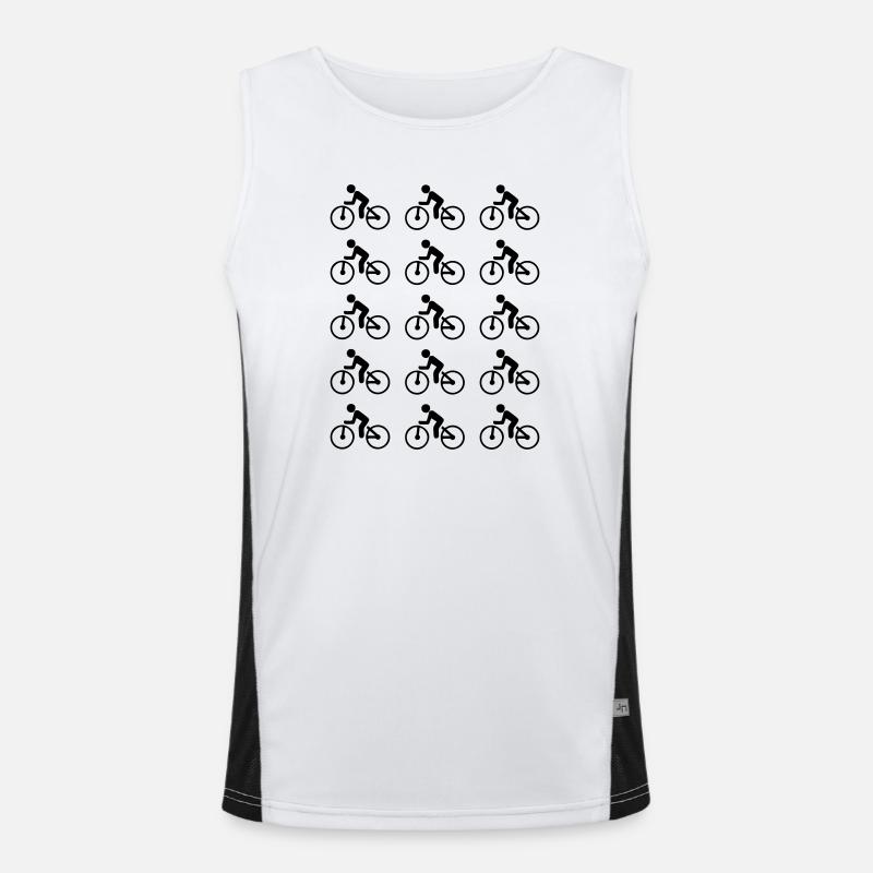 Bicycle - Men's Functional Contrast Tank Top  - white/black