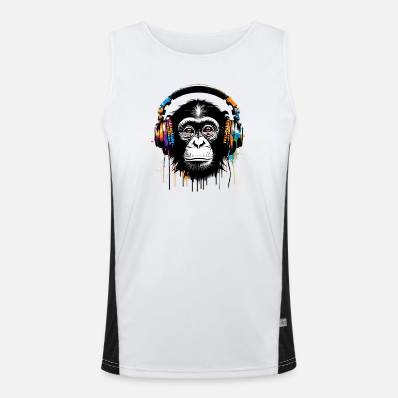 Affe Funktionelles Kontrast-Tank Top für Männer 