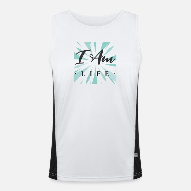 Ich bin das Leben Funktionelles Kontrast-Tank Top für Männer 