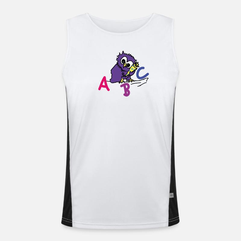 ABC Eule Funktionelles Kontrast-Tank Top für Männer 