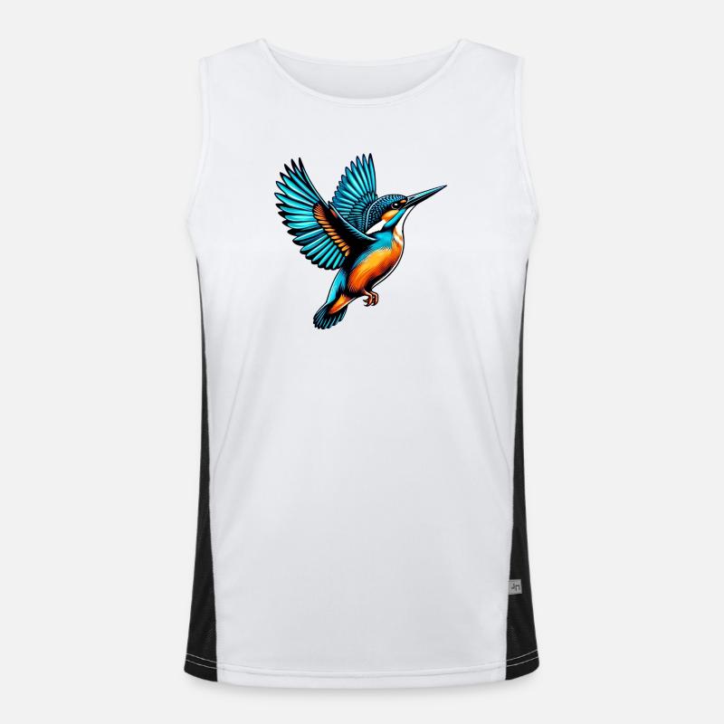 Eisvogel Funktionelles Kontrast-Tank Top für Männer 