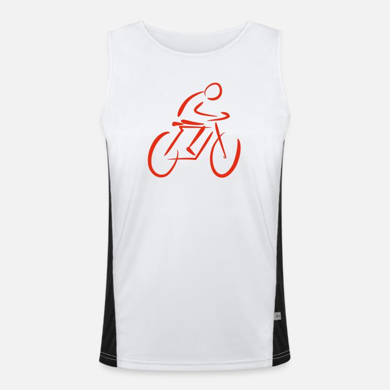 Bicycle stylized Men's Functional Contrast Tank Top 