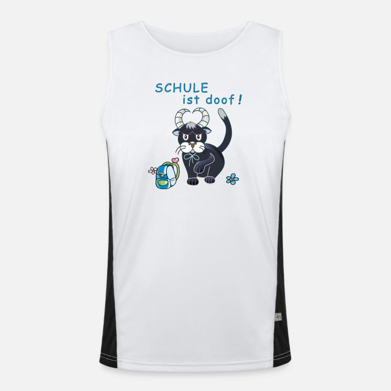 School is stupid Men's Functional Contrast Tank Top 