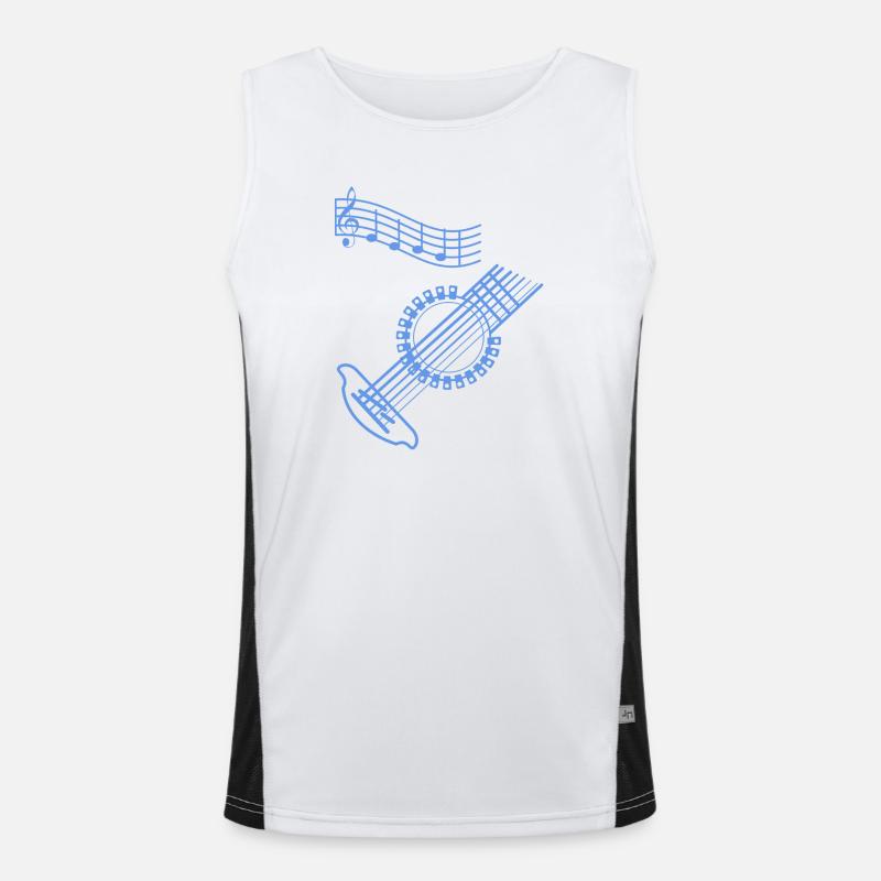 Gitarre musiker Funktionelles Kontrast-Tank Top für Männer 