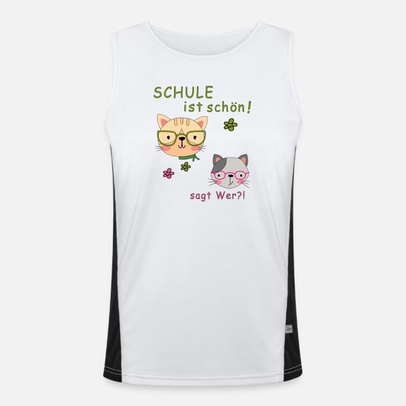Schule ist schön Funktionelles Kontrast-Tank Top für Männer 