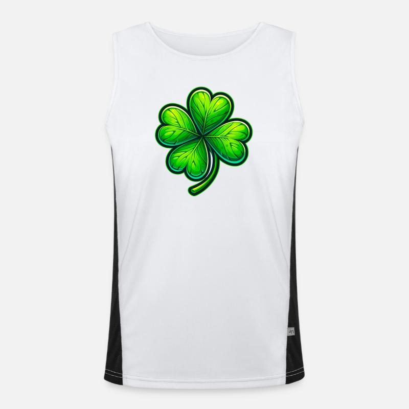 Four-leaf clover Men's Functional Contrast Tank Top 