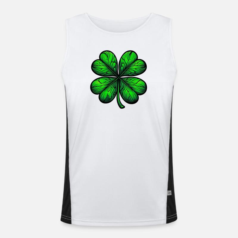 Four-leaf clover Men's Functional Contrast Tank Top 