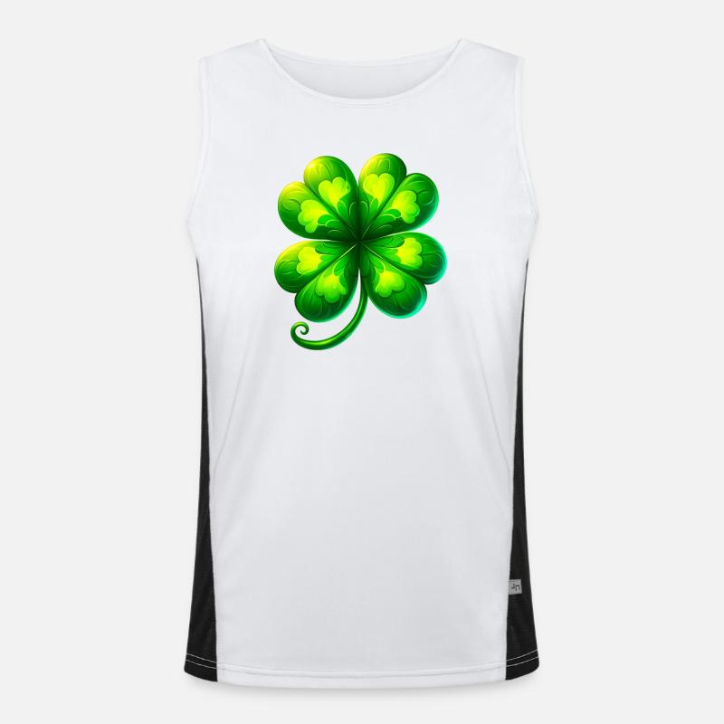 Vierblättriges Kleeblatt Funktionelles Kontrast-Tank Top für Männer 