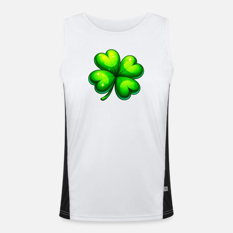 Four-leaf clover Men's Functional Contrast Tank Top 