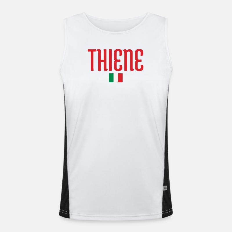 THIENE-Italie Conception de drapeaux et de typographie Débardeur respirant contrasté Homme 
