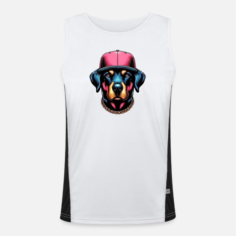Hund Funktionelles Kontrast-Tank Top für Männer 