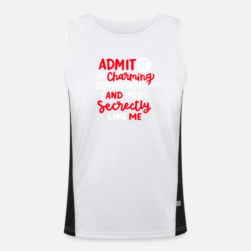 Lustiger Sarkastischer Spruch Funktionelles Kontrast-Tank Top für Männer 