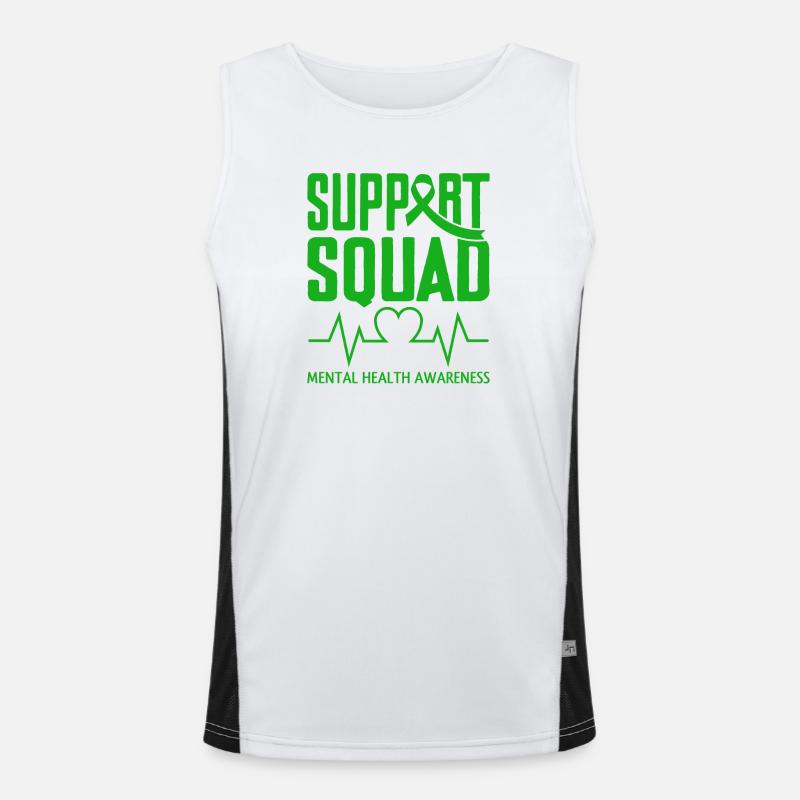 Support Squad Mentale Gesundheit Funktionelles Kontrast-Tank Top für Männer 