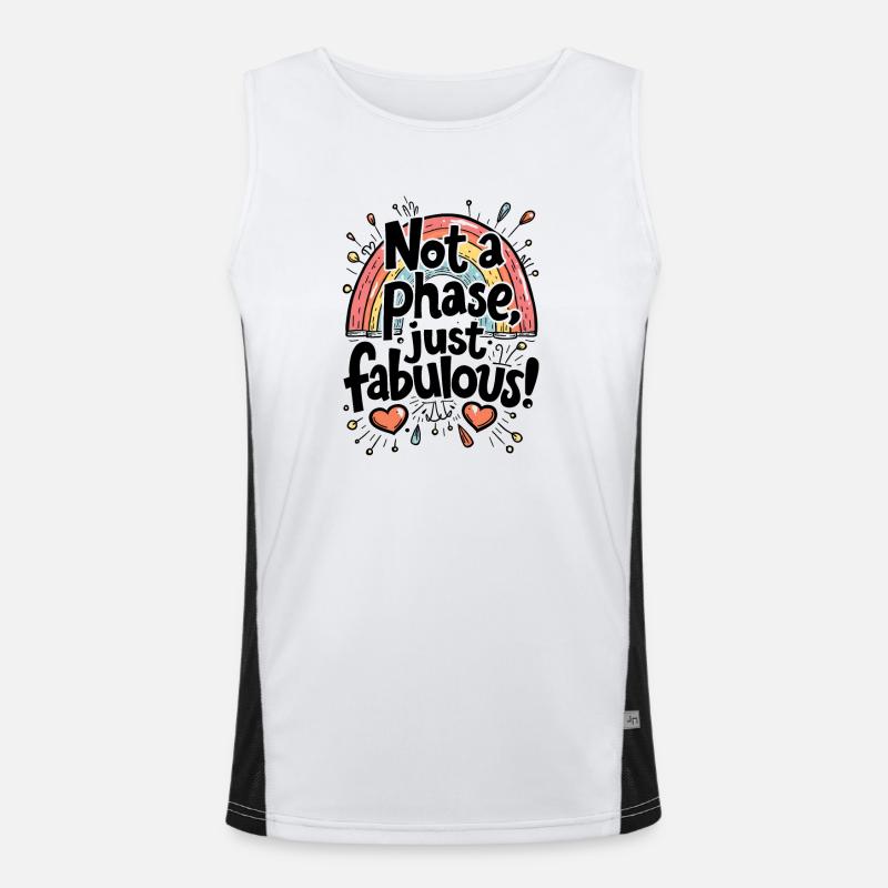 PAS UNE PHASE, JUSTE FABULEUX Débardeur respirant contrasté Homme 