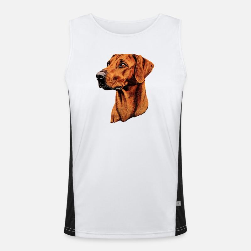 Rhodesian Ridgeback Jagdhund Hunde Stolz Ridgeback Funktionelles Kontrast-Tank Top für Männer 