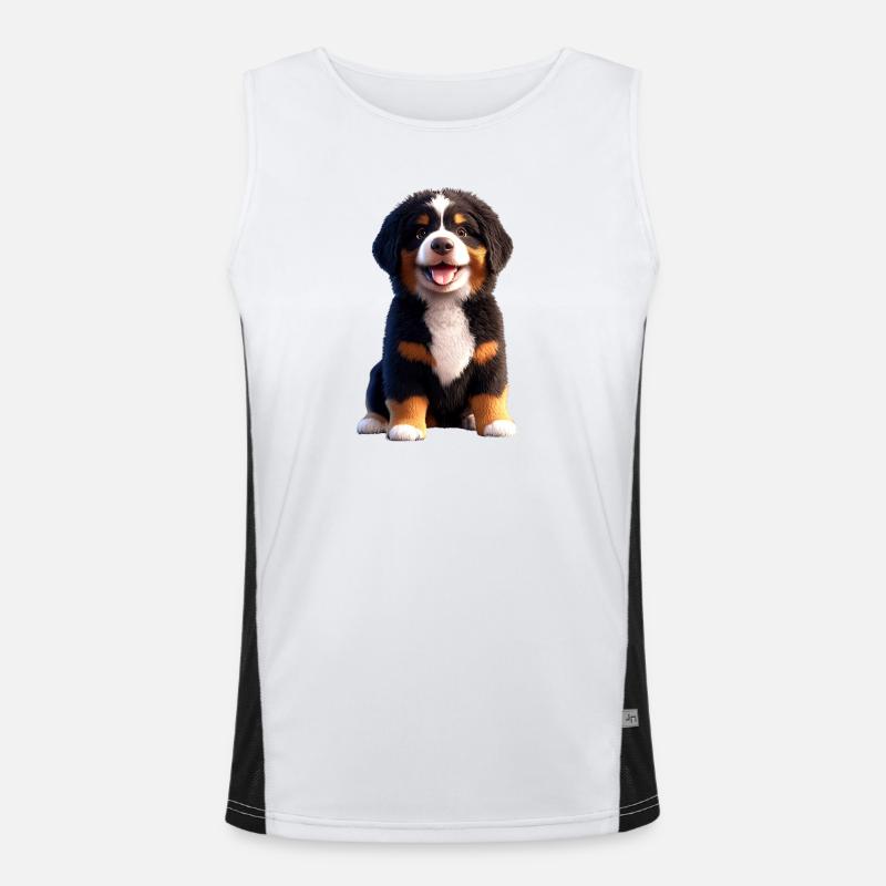 Bouvier bernois Chiens mignons Bouvier suisse Débardeur respirant contrasté Homme 