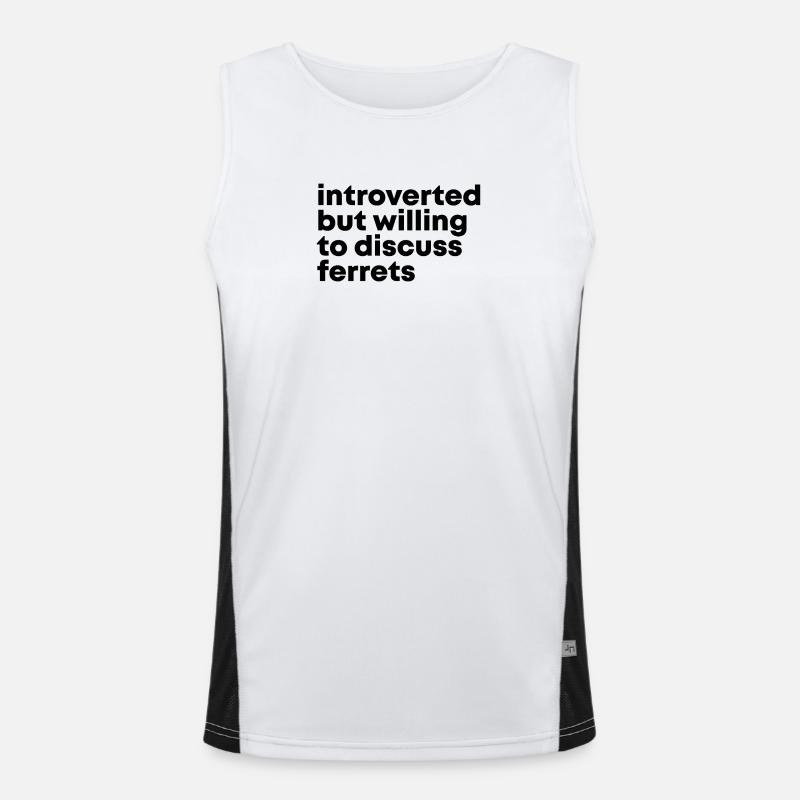 Ferret - Men's Functional Contrast Tank Top  - white/black