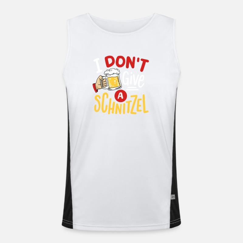 Schnitzel Bier Funktionelles Kontrast-Tank Top für Männer 