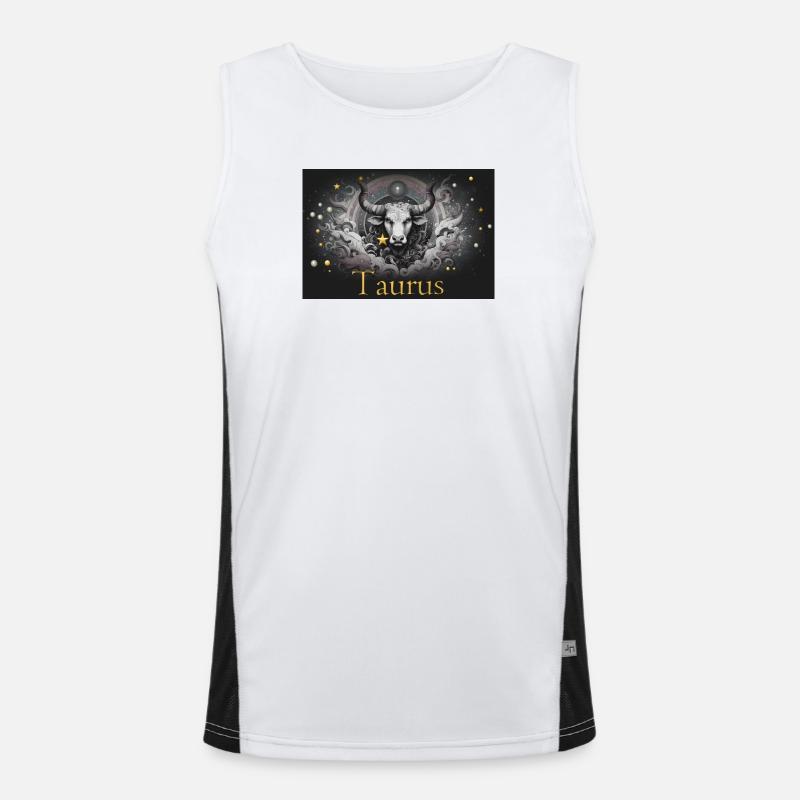 Taurus Sternzeichen Sternzeichen Stier  Funktionelles Kontrast-Tank Top für Männer 