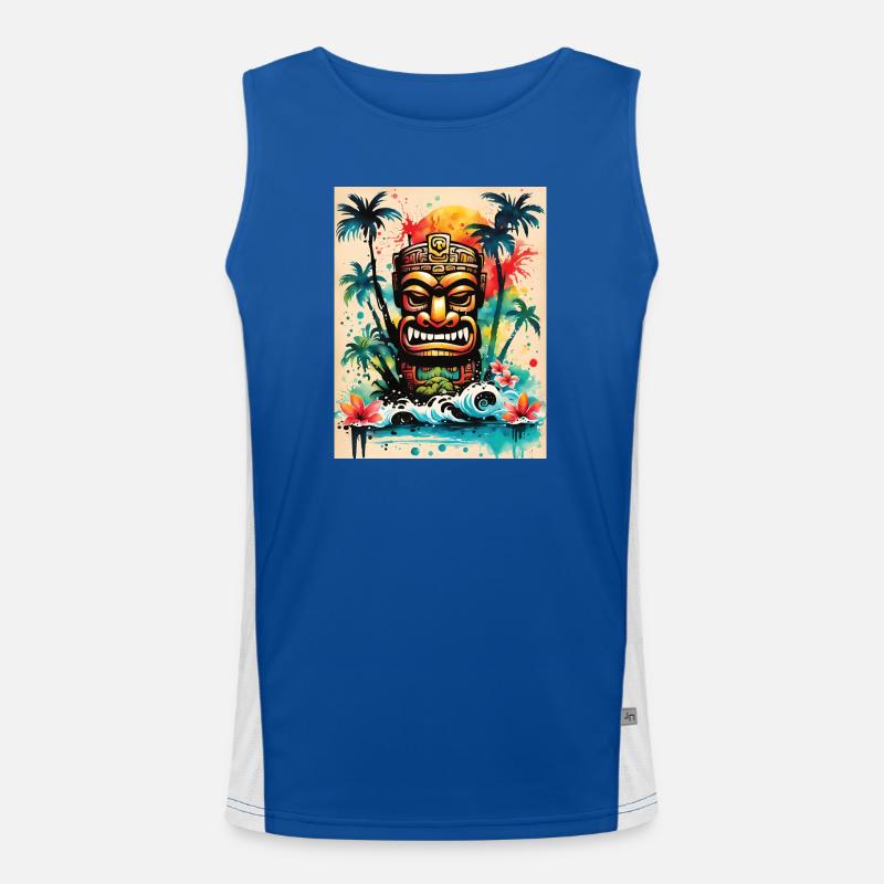 Art Tiki Splash Débardeur respirant contrasté Homme 