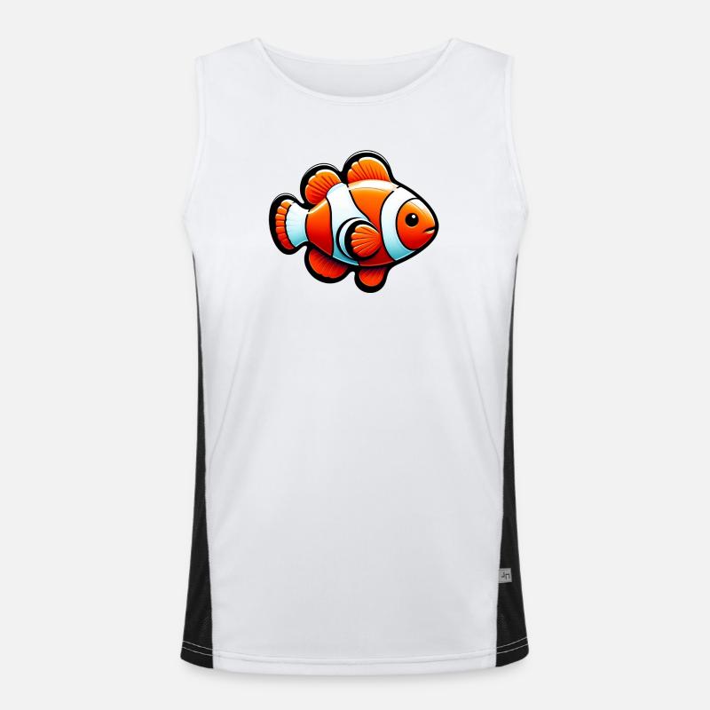 Clownfisch Funktionelles Kontrast-Tank Top für Männer 