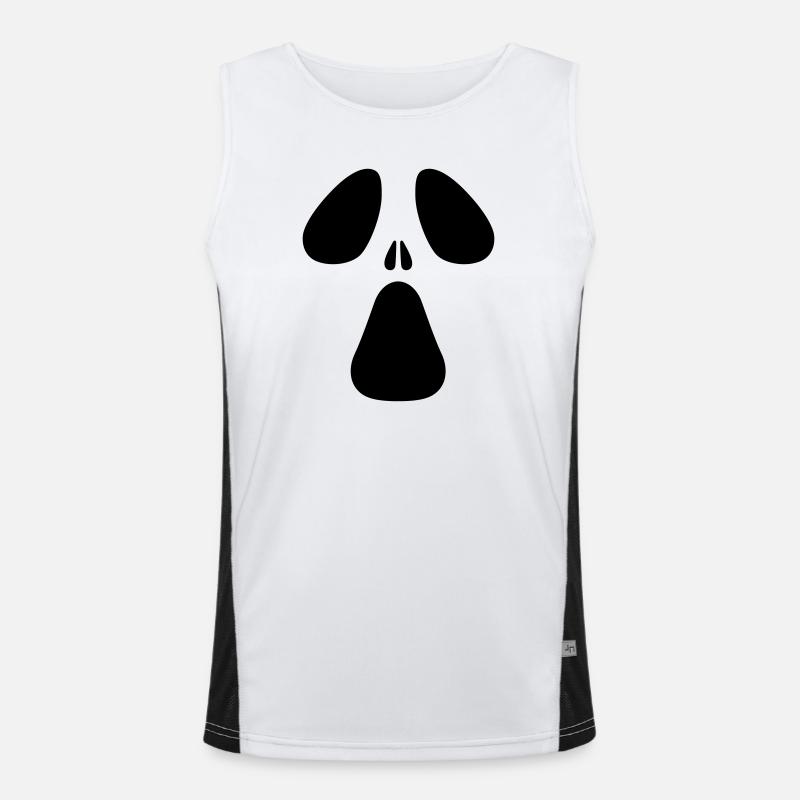 AC Designs Halloween Ghost Face Men's Functional Contrast Tank Top 