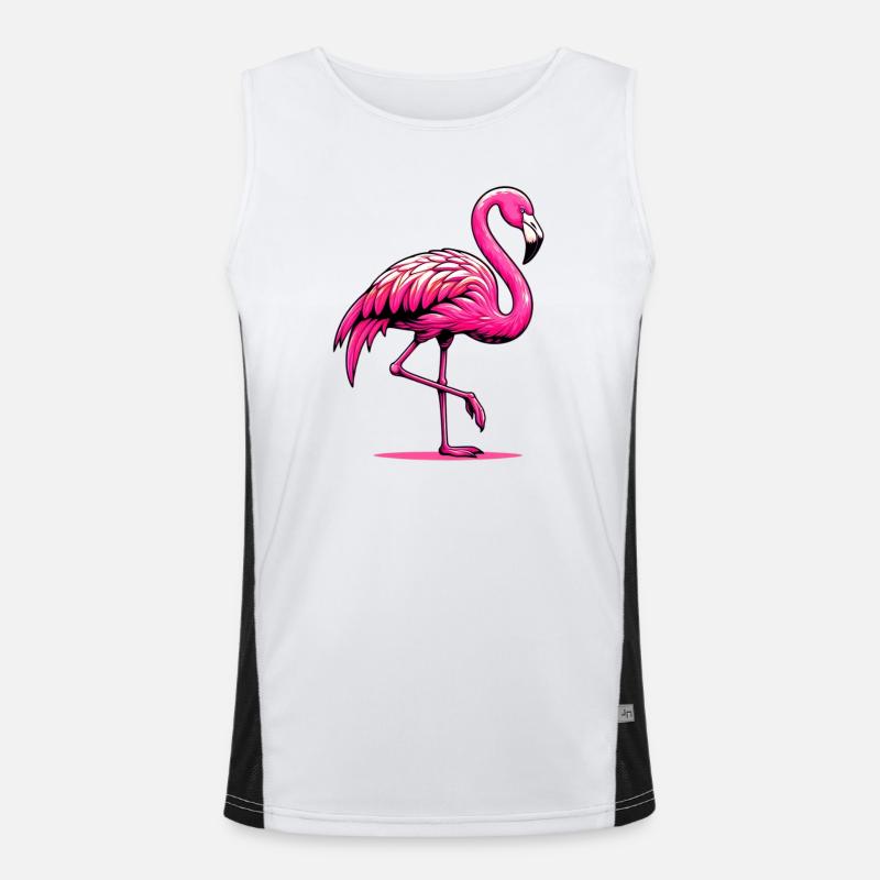 Flamingo Funktionelles Kontrast-Tank Top für Männer 