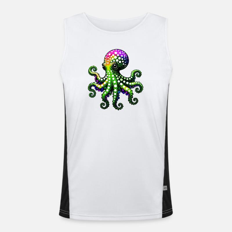 Krake Funktionelles Kontrast-Tank Top für Männer 