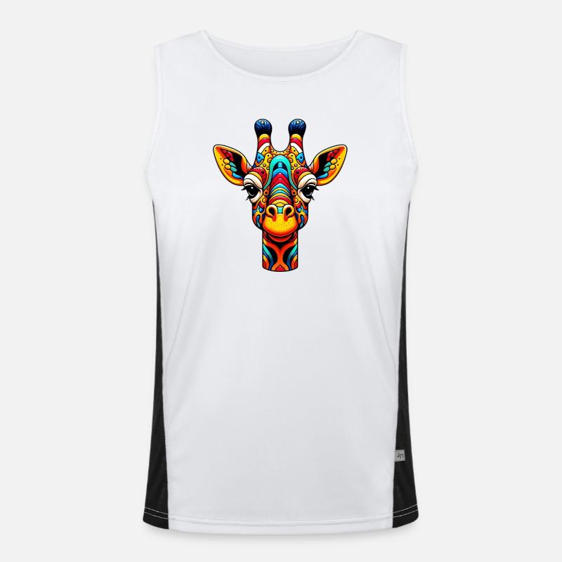 Giraffe Funktionelles Kontrast-Tank Top für Männer 