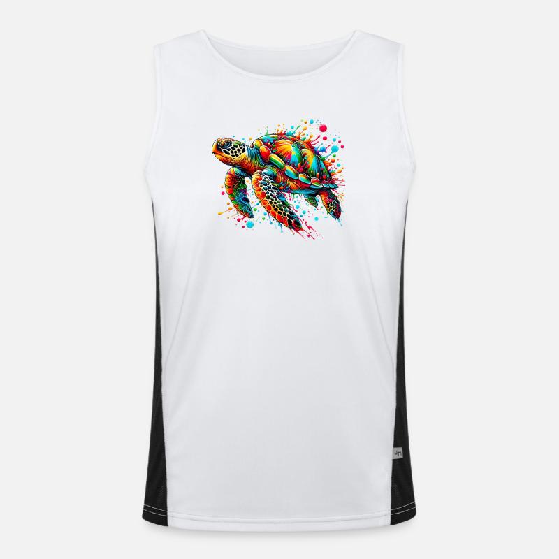 Schildkröte Funktionelles Kontrast-Tank Top für Männer 