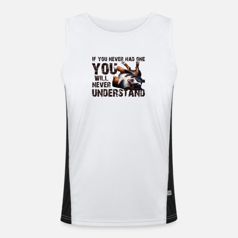 Bernese mountain dog Men's Functional Contrast Tank Top 