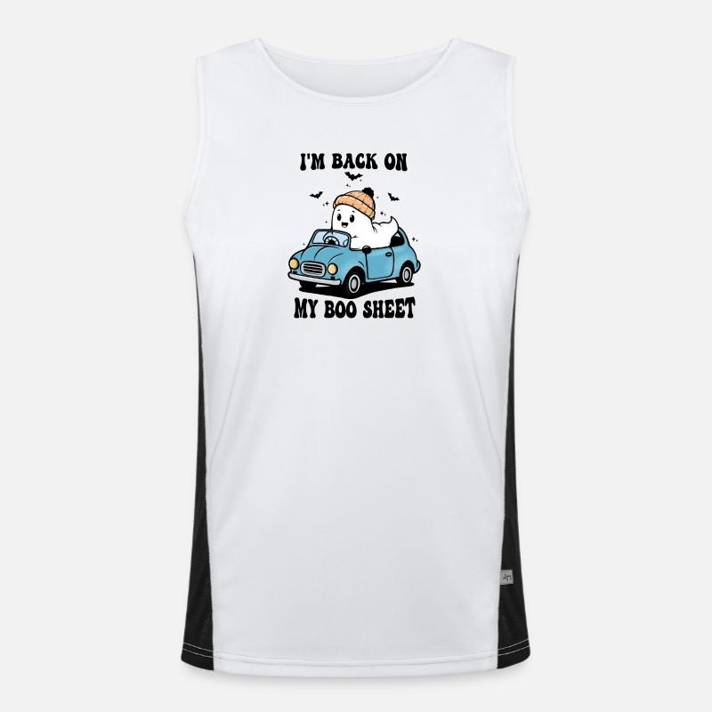 Ghost in a Blue Convertible Men's Functional Contrast Tank Top 