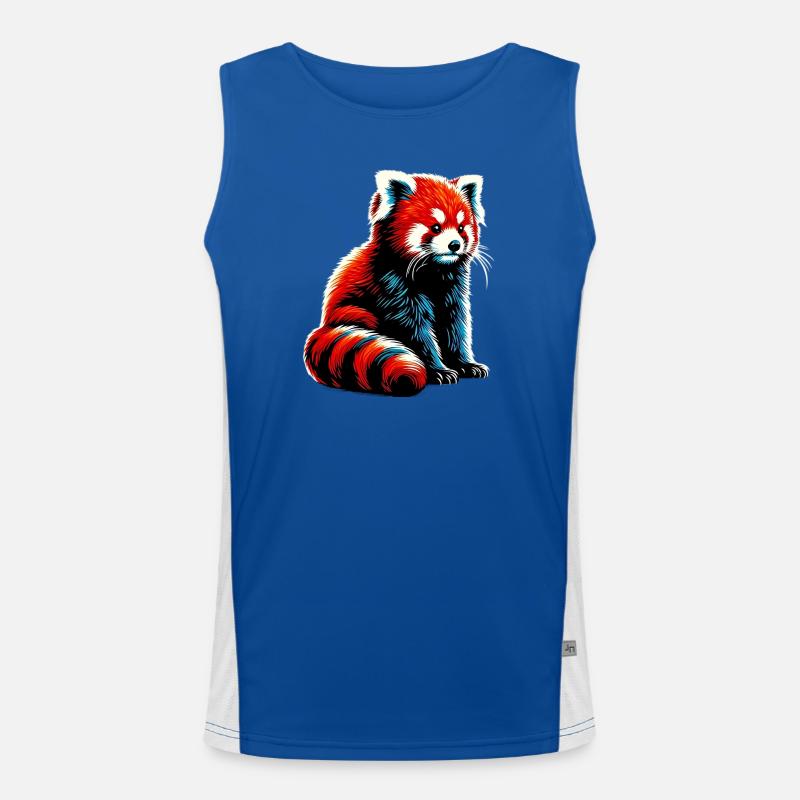 Red panda Men's Functional Contrast Tank Top 