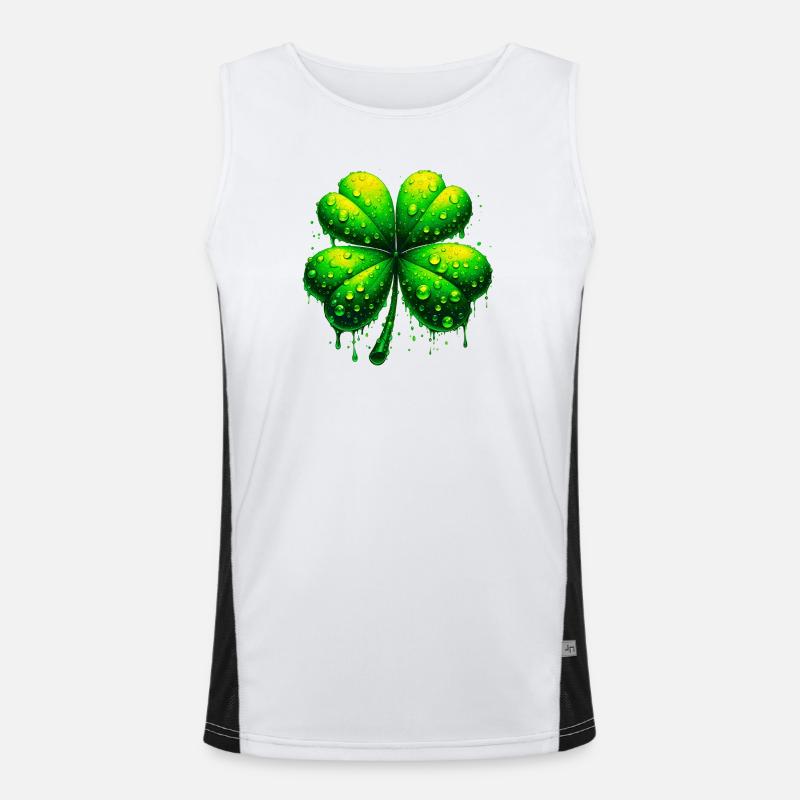 Four-leaf clover Men's Functional Contrast Tank Top 