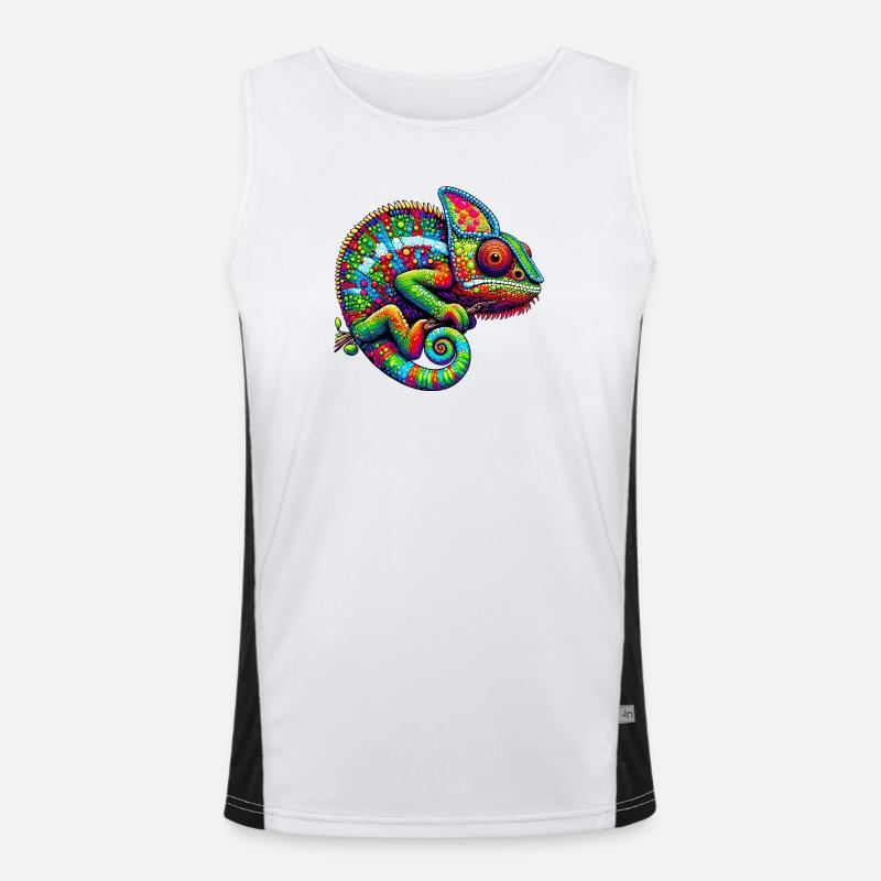 Chameleon - Men's Functional Contrast Tank Top  - white/black